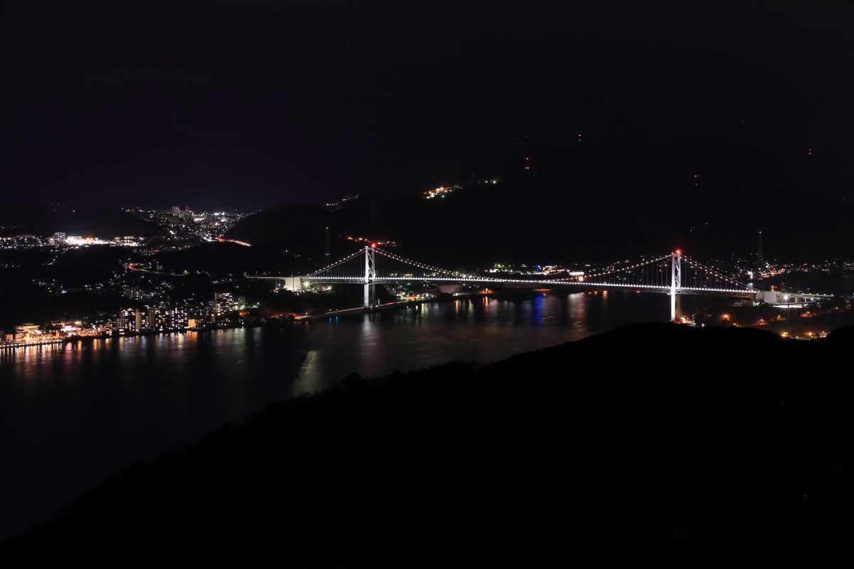 風師山（風頭）関門橋の夜景