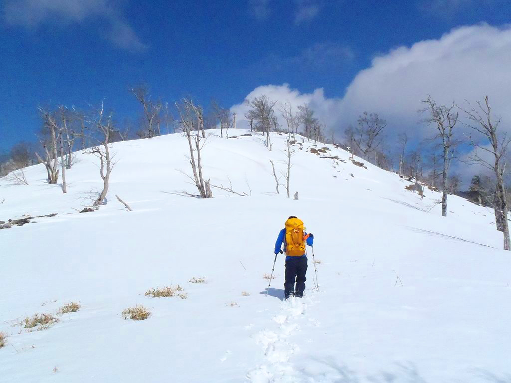 積雪期の釈迦ヶ岳2